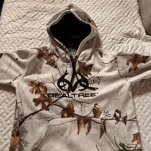 Realtree hoodie white winter camo … size small